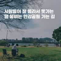 덜 붐비고 예쁘게 한강피크닉 갈만한 곳