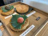 歩きすぎて疲れたら『めんたい焼きおにぎり』はいかが？
