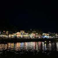 Take a stroll at night down Hoai River