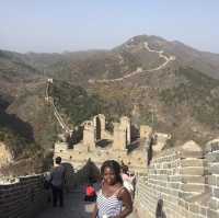 hiking at the Great Wall of China 