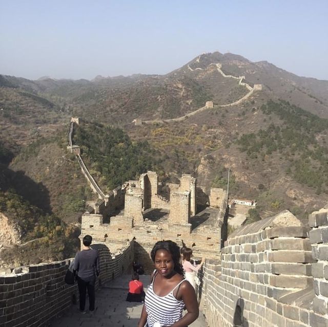 hiking at the Great Wall of China 