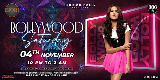 NOV 4| LIT BOLLYWOOD SATURDAY | SAN JOSE | NEON GLOW PARTY | 386 Lounge, San Jose Downtown