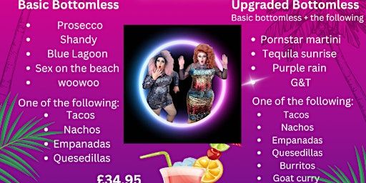 Bottomless Drag queen night | Sorayas Cocktails & Desserts Ltd