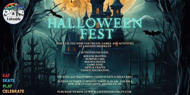 HALLOWEEN FEST 2024 ( ROLLER SKATING, GAMEZONE, ARTS/CRAFTS & MORE) | LeFrak Center at Lakeside Prospect Park Brooklyn