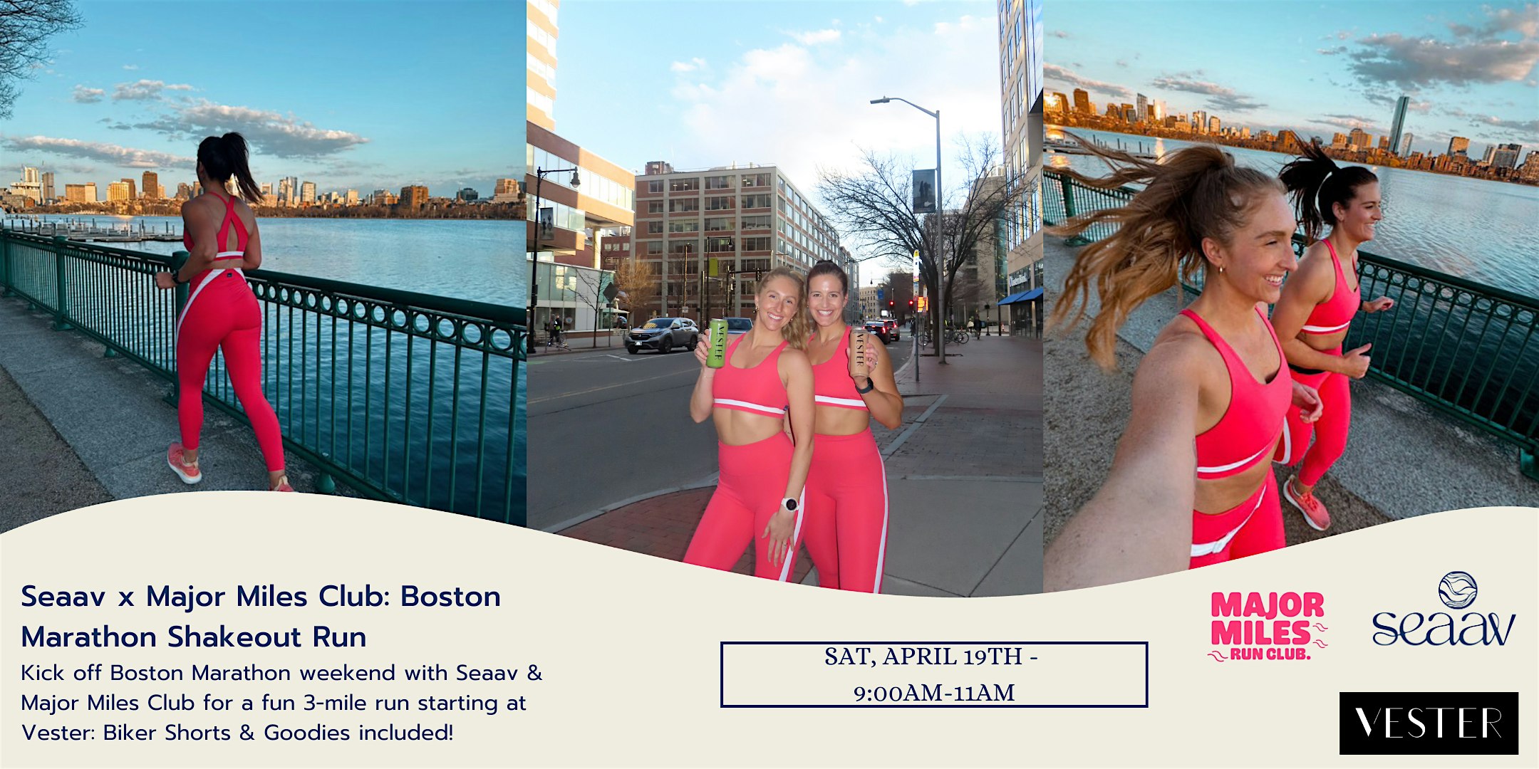 Seaav x Major Miles Club: Boston Marathon Shakeout Run | VESTER Cambridge