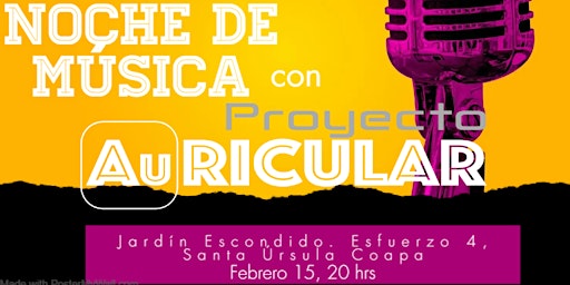 Proyecto AuRICULAR en Concierto | Jardin Escondido