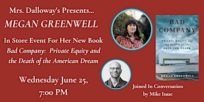 Megan Greenwell's BAD COMPANY In Store Discussion and Book Signing | Mrs Dalloway's