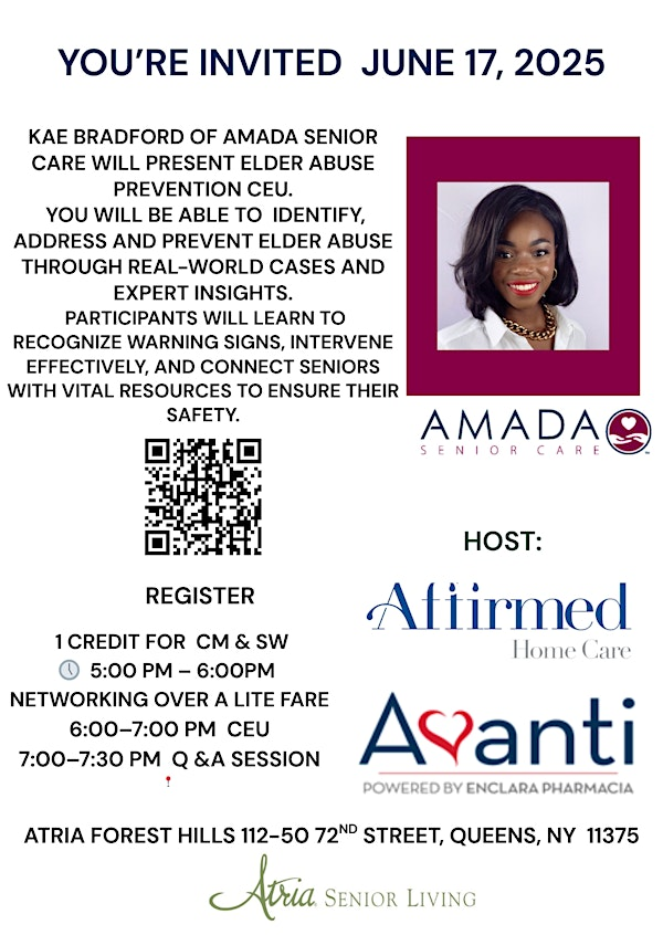 ELDER ABUSE PREVENTION 1 CREDIT CEU | Atria Forest Hills