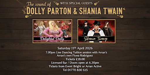Country Western Evening with the sounds of Dolly & Shania | Brodick Public Hall