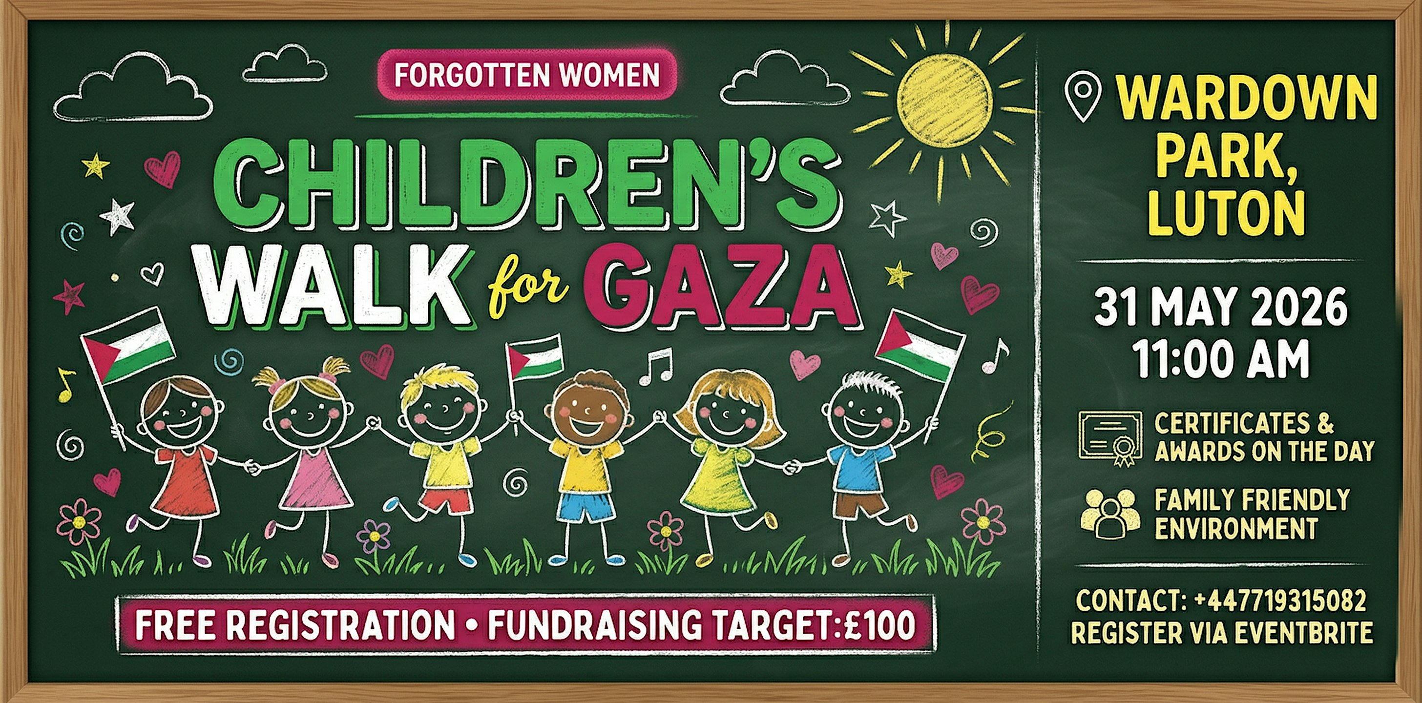 Children’s  Walk for Gaza in Luton Wardown Park | Wardown Park