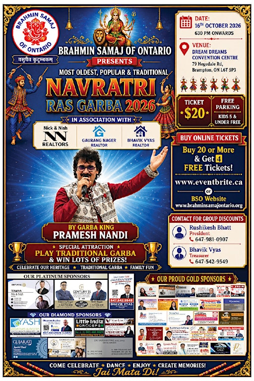BSO RAS GARBA 2026 | Dreams Convention Centre