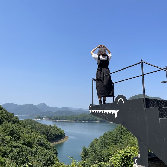 충주 악어 포토존 게으른악어🐊