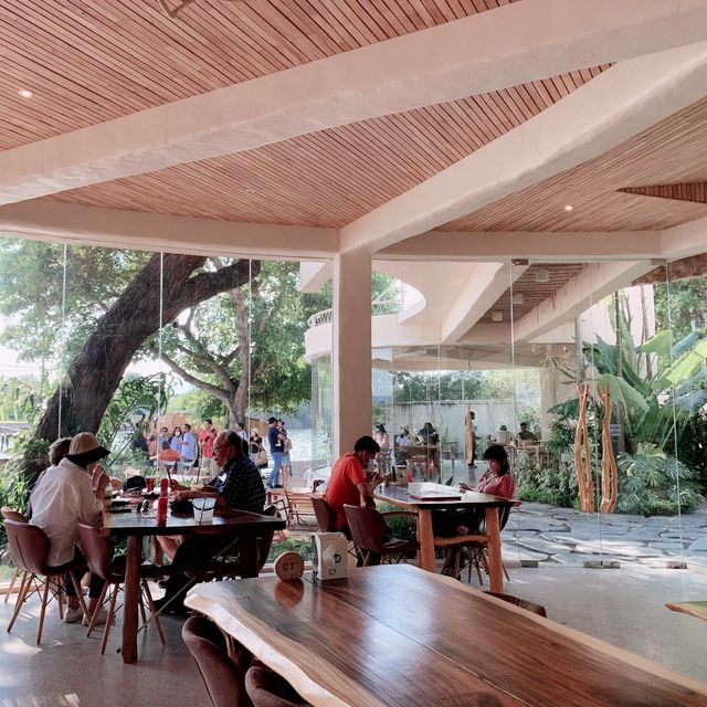 Balinese Garden River View Cafe in Kanchanaburi 🌿