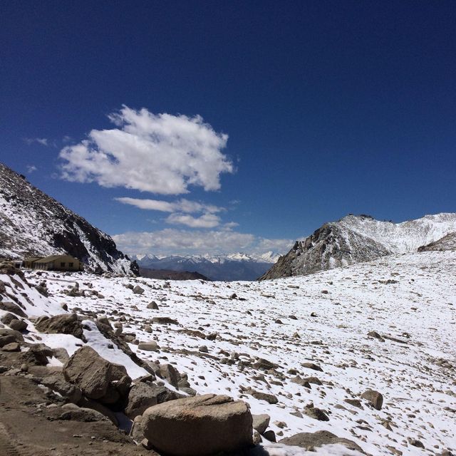 Snowy Khardung La Pass 