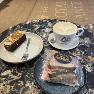 A must try their signature pistachio latte in Manchester, England