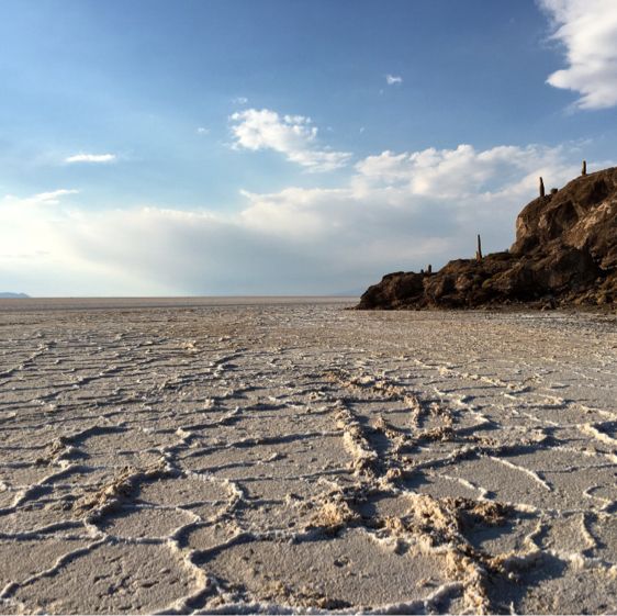 driving on the world’s largest salt flat