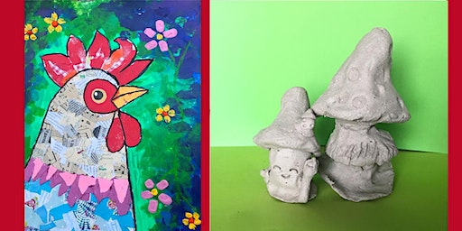 Kid's Holiday Art: Henrietta the Chicken Painting + Magical Garden Pottery | 2 Crosby Hill Rd