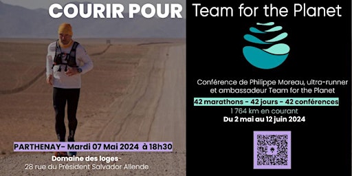 Courir pour Team For The Planet - Parthenay | 28 Rue du Président Salvador Allende 79 200