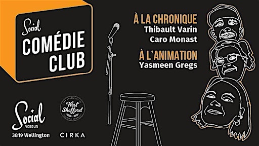 SHOW SPÉCIAL SOLEIL au Social Comédie Club de Verdun ! - 7 avril | Bar Social Verdun