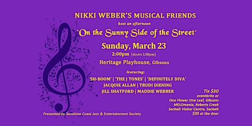 'Sunny Side of the Street' concert | Heritage Playhouse