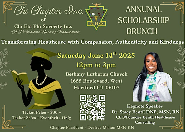 Chi Chapter Incorporated of Chi Eta Phi Sorority Inc. Annual Scholarship | Bethany Lutheran Church