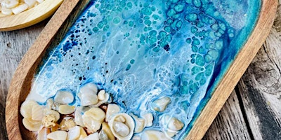 Ocean Resin Wood Trays | Beach House 5317