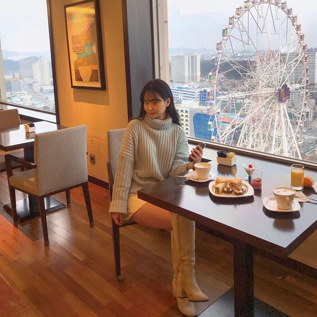 관람차뷰가 멋진, 울산 "롯데호텔" 애프터눈티