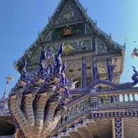 วัดปากน้ำแขมหนู…โบสถ์สีน้ำเงินขาว สวยสะดุดตามาก