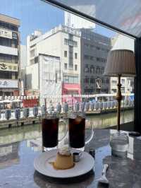 📍大阪観光 道頓堀川を眺めながらティータイム☕️🤎🥞 【星乃珈琲店】道頓堀店