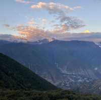 sunrise on the Meli snow mountain 