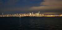 Alki Beach overlooking Seattle Skyline