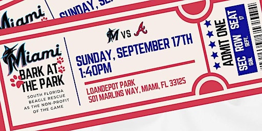 Marlins vs Braves (Bark at the Park with SFBR) (Miami) | LoanDepot Park