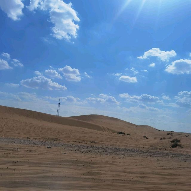 "Lost in the vastness of the #GobiDesert 🐫🏜