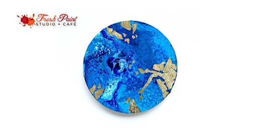 In-Studio – Gold Leaf Paint Pouring Acrylic Painting | Fresh Paint Studio + Cafe Toronto