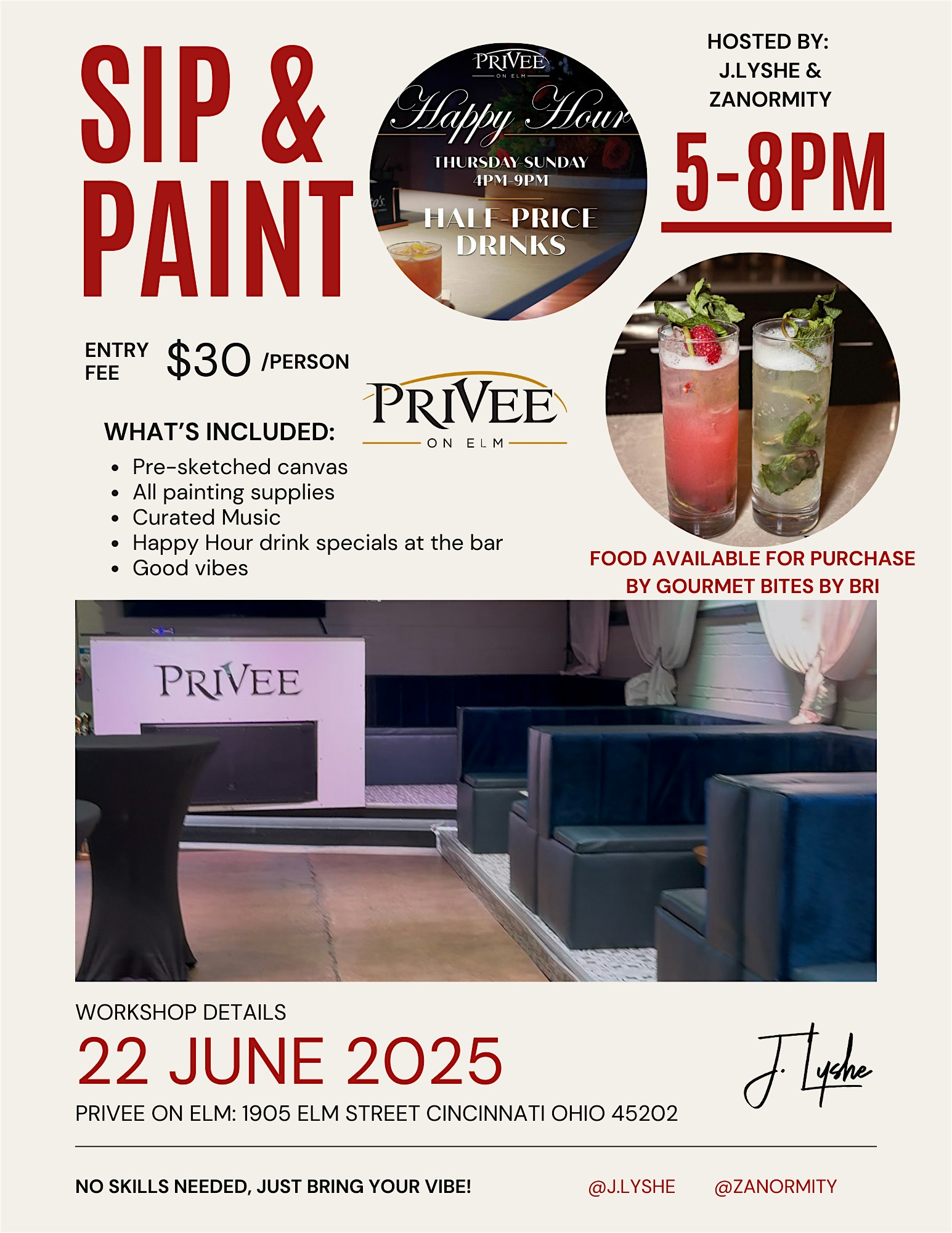 Sip & Paint By J.Lyshe & Zanormity | Privee on Elm