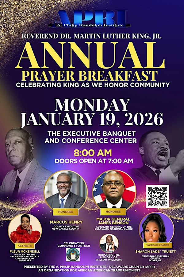 APRI-DE Rev. Dr. Martin Luther King Jr. Prayer Breakfast | Executive Conference and Banquet Center