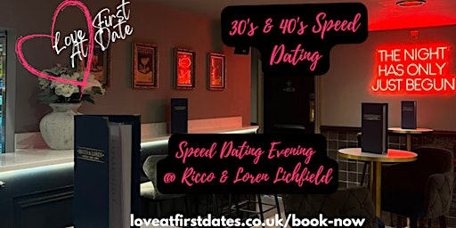 30's & 40's Dating Evening in Lichfield | Ricco & Loren