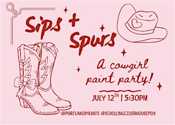 Sips & Spurs - A Cowgirl Paint Night | Schilling Cider House & Gluten Free Kitchen