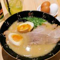 Ramen place with free flow boiled eggs