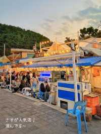 【釜山・多大浦】夕日の名所🧡雰囲気満点の海岸屋台で韓国料理🇰🇷