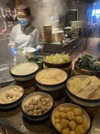 Eating in real Farmhouse break buffet cool env
