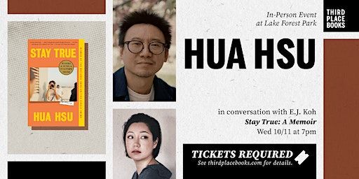 Hua Hsu with E.J. Koh — 'Stay True: A Memoir' (Lake Forest Park) | Third Place Books