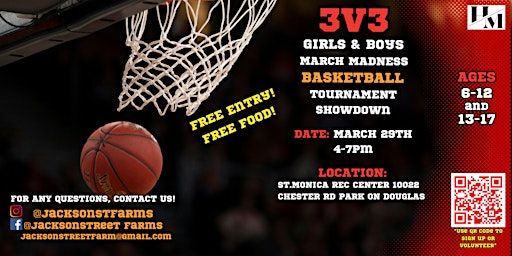 3v3 Girls and Boys March Madness Tournament | St Monica's Center, Chester Road, Cincinnati, OH, USA