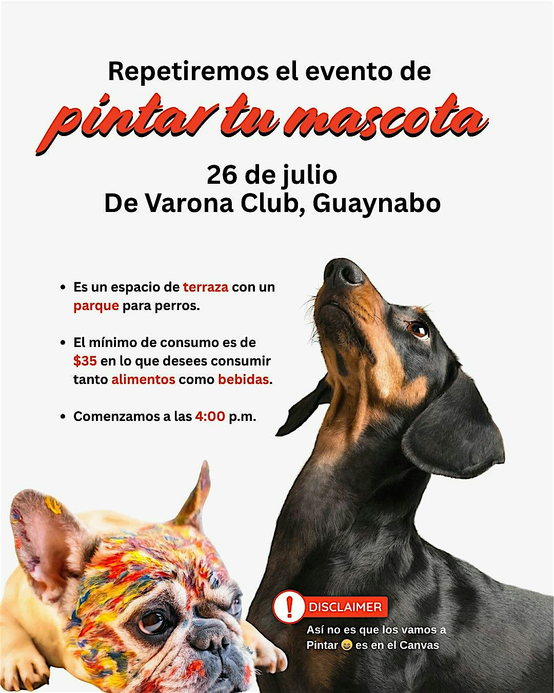 Pinta tu Mascota en Canvas | De Varona Club