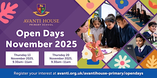 Avanti House Primary School - Open Day Events | Avanti House Primary School