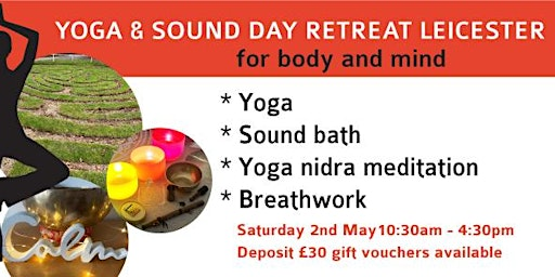 Yoga Retreat Day with Sound Bath near Oakham 2nd May 2026 | Wing Village Hall