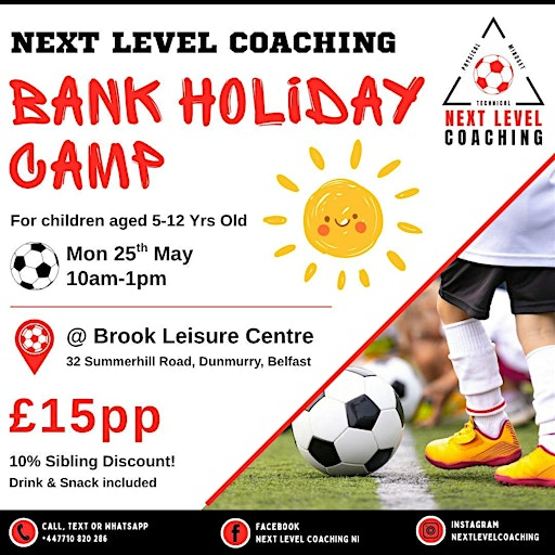 May Bank Holiday Football Camp | Brook Leisure Centre