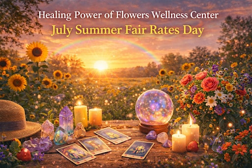 Summer Glow Fair Rates Day: Aura Photos • Readings • Healing | Healing Power of Flowers