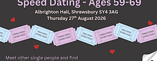 Speed Dating (59-69 year olds) | Albrighton Hall and Spa, a member of Radisson Individuals