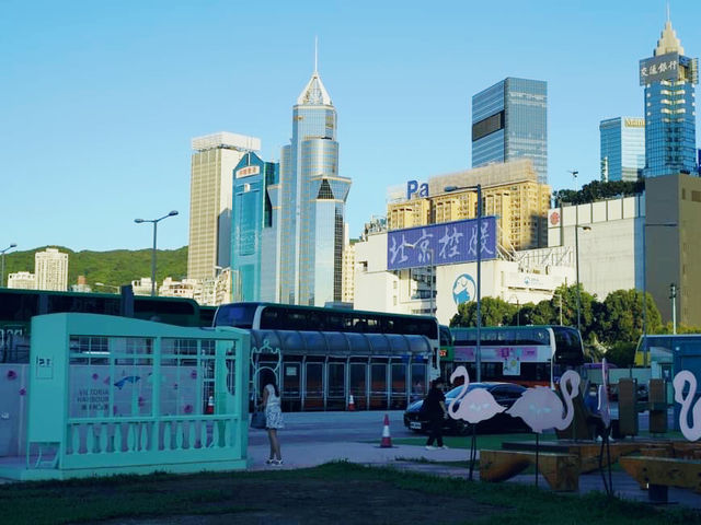 灣仔海旁睇日落
